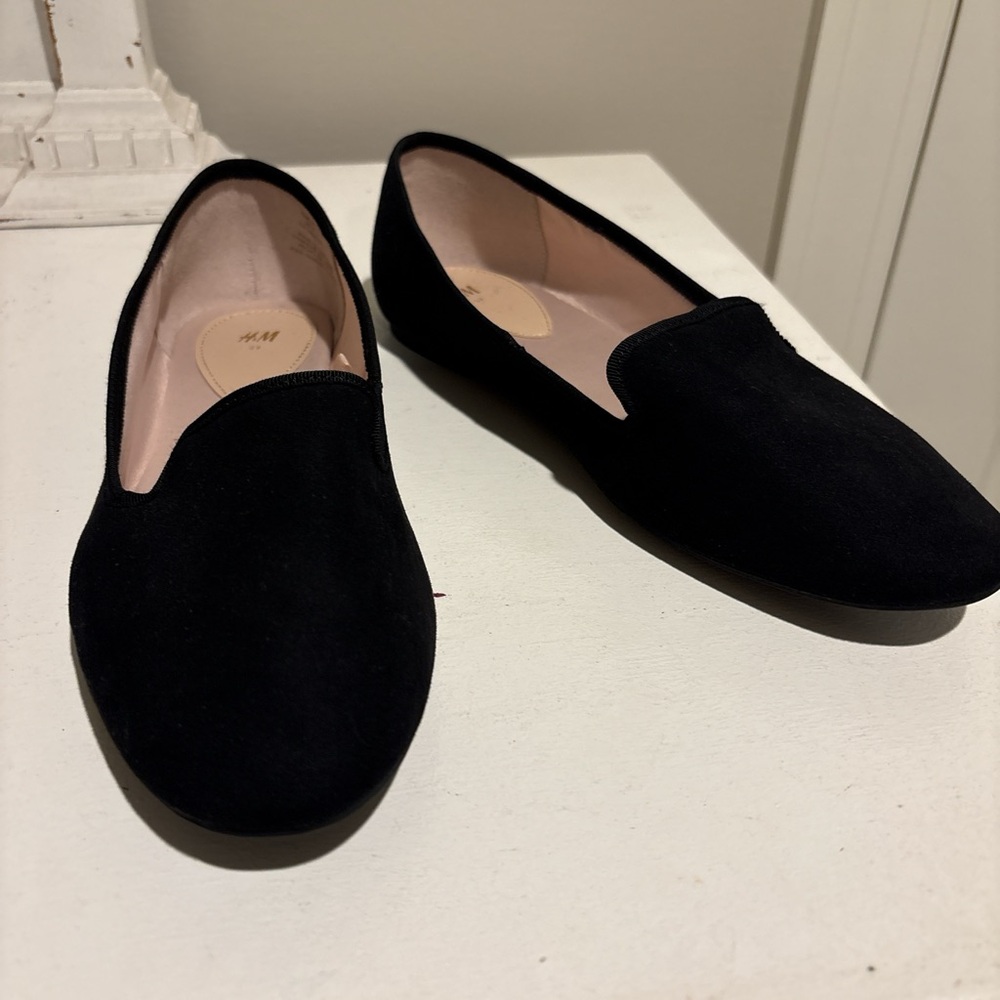 H&M Black Suede-Look Women's Loafers